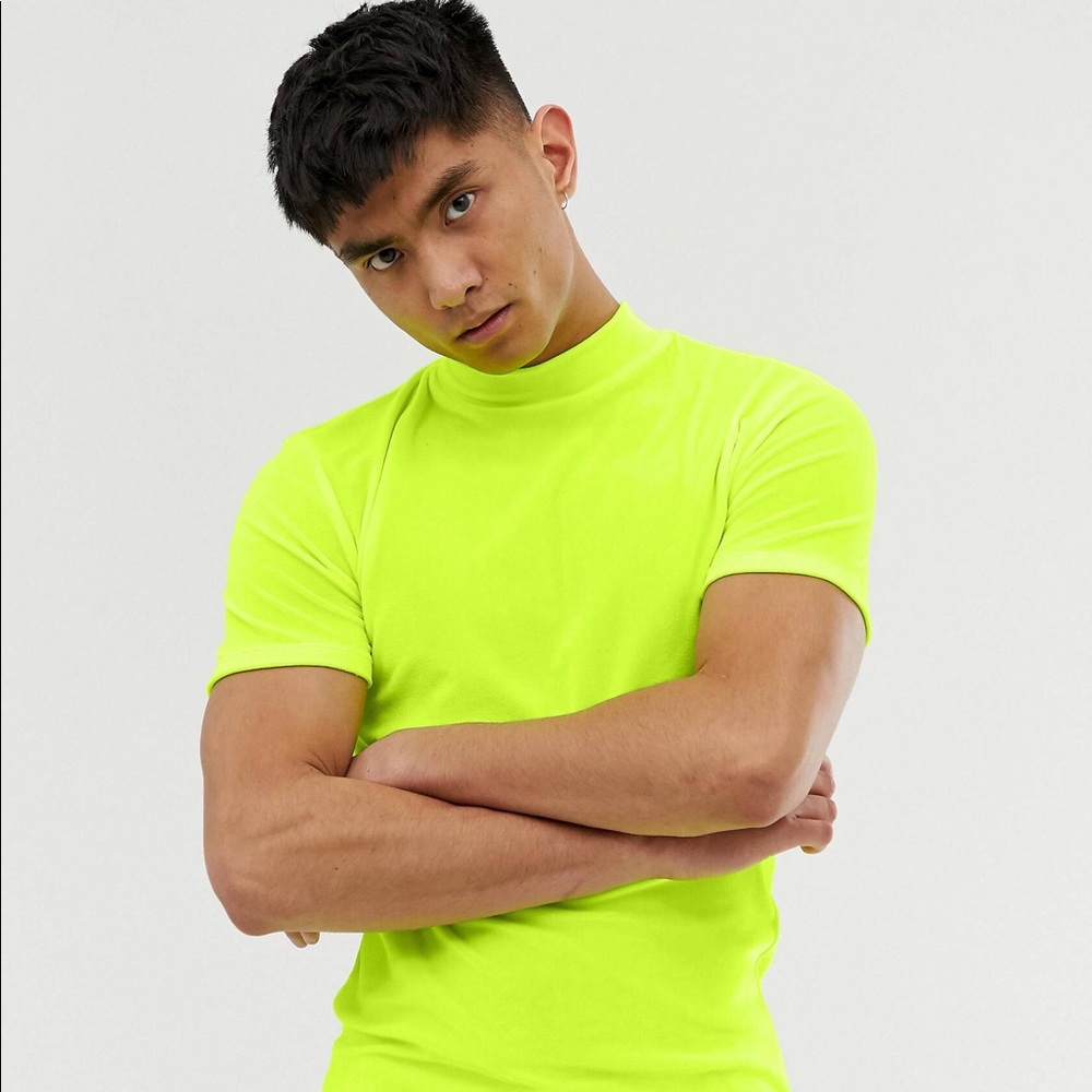 Men, Small, Neon, Muscle Fit, Velour